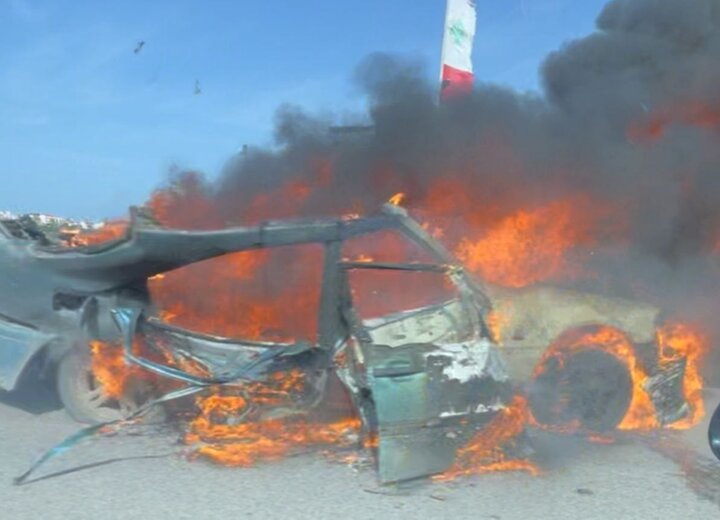 VIDEO: Israeli drone strikes a vehicle in southern Lebanon