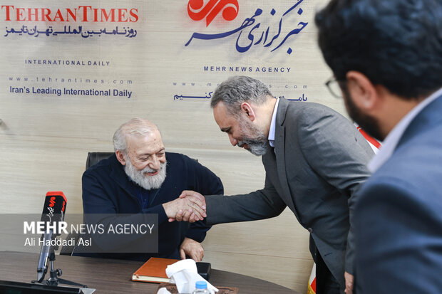 Mohammad-Javad Larijani tours MNA HQ in Tehran
