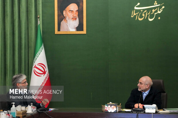 دیدار وزیر علوم و جمعی از رؤسای دانشگاه‌های سراسر کشور با رئیس مجلس