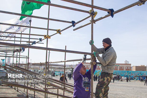 آماده سازی مواکب نیمه شعبان در قم