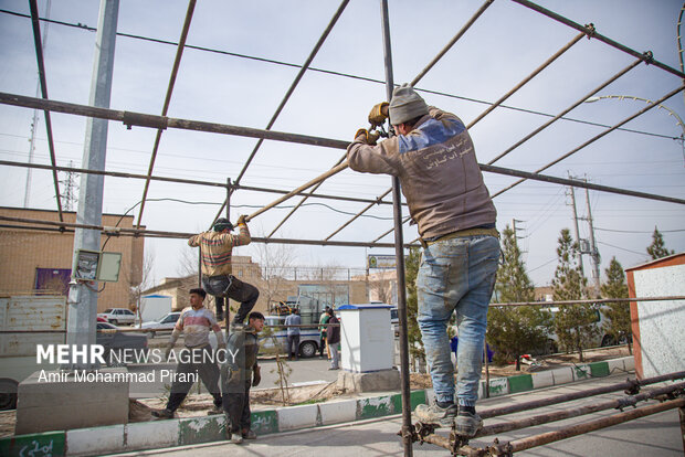 آماده سازی مواکب نیمه شعبان در قم