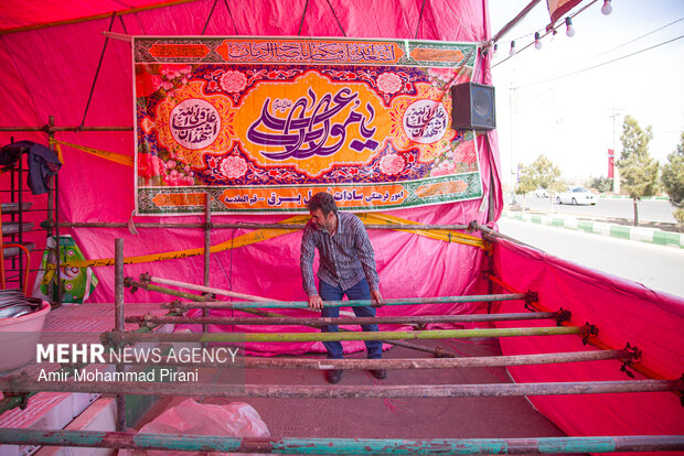 آماده سازی مواکب نیمه شعبان در قم