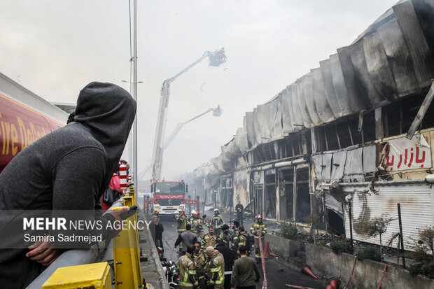 آتش‌سوزی بازار بزرگ جنت‌ - تهران