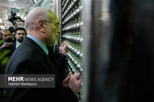 مراسم تجدید میثاق رئیس و نمایندگان مجلس با آرمان‌های امام خمینی(ره)