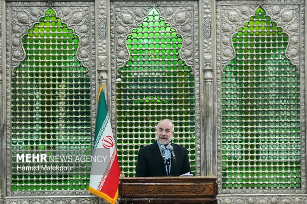 مراسم تجدید میثاق رئیس و نمایندگان مجلس با آرمان‌های امام خمینی(ره)