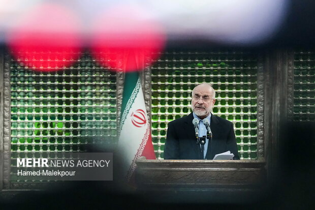 مراسم تجدید میثاق رئیس و نمایندگان مجلس با آرمان‌های امام خمینی(ره)