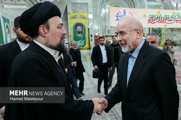 مراسم تجدید میثاق رئیس و نمایندگان مجلس با آرمان‌های امام خمینی(ره)