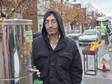 برپایی ایستگاه صلواتی به مناسبت میلاد امام زمان(عج) در سریش‌آباد