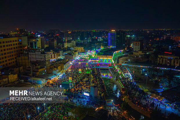 حال و هوای کربلا در شب نیمه شعبان