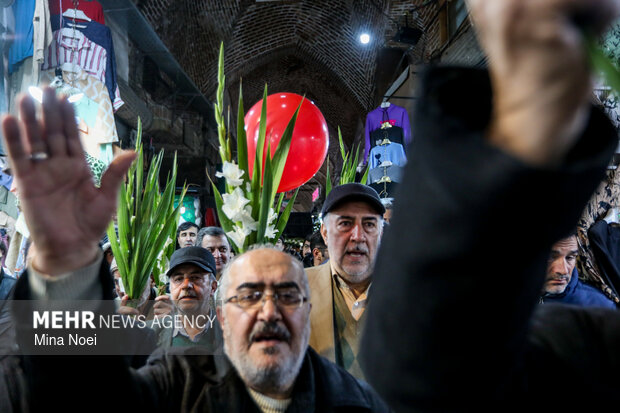 مراسم نیمه شعبان در بازار تبریز
