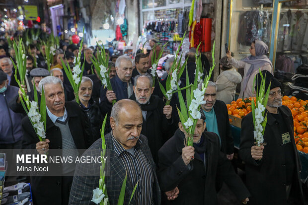 مراسم نیمه شعبان در بازار تبریز