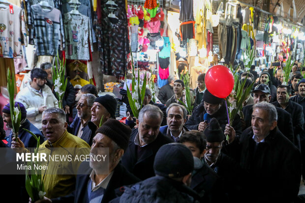 مراسم نیمه شعبان در بازار تبریز