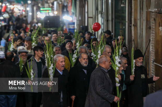 مراسم نیمه شعبان در بازار تبریز