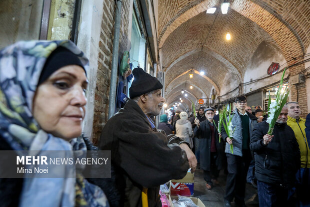 مراسم نیمه شعبان در بازار تبریز