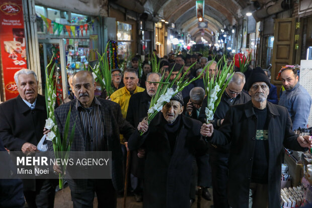 مراسم نیمه شعبان در بازار تبریز