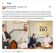 وزير الخارجية العماني یعلقى على المحادثات غير المباشرة بين إيران والولايات المتحدة