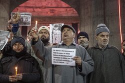 تظاهرات مردم کشمیر در اعتراض به حمله تروریستی در پاکستان