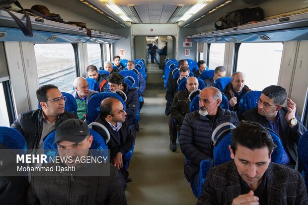 بهره‌برداری آزمایشی راه‌آهن اردبیل - میانه