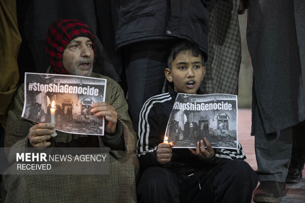 تظاهرات مردم کشمیر در اعتراض به حمله تروریستی در پاکستان