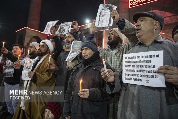 تظاهرات مردم کشمیر در اعتراض به حمله تروریستی در پاکستان