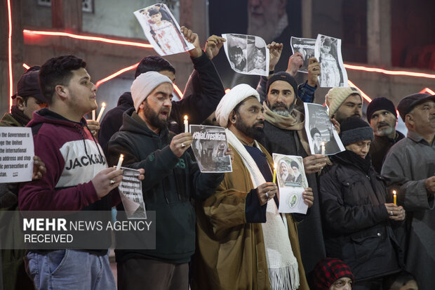 تظاهرات مردم کشمیر در اعتراض به حمله تروریستی در پاکستان