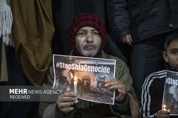 تظاهرات مردم کشمیر در اعتراض به حمله تروریستی در پاکستان