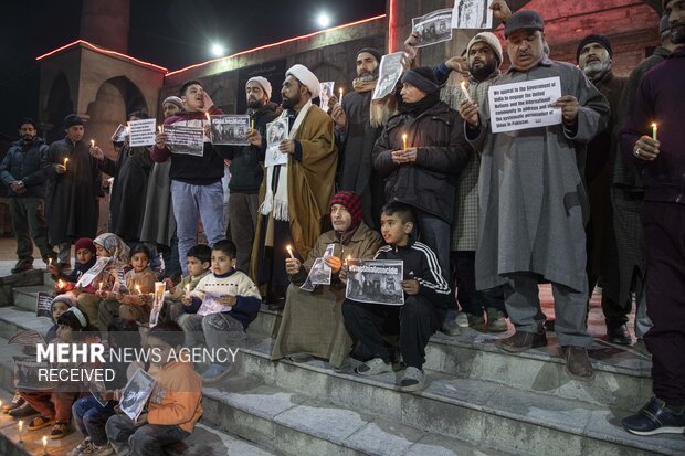 تظاهرات مردم کشمیر در اعتراض به حمله تروریستی در پاکستان