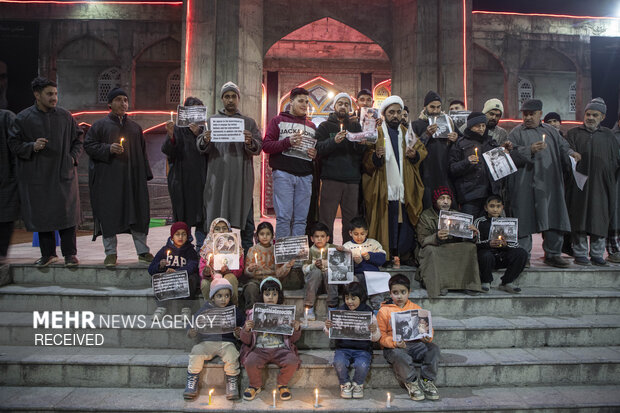 تظاهرات مردم کشمیر در اعتراض به حمله تروریستی در پاکستان