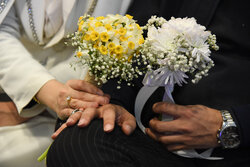 جشن ازدواج ۳۱۳ زوج بسیجی در مشهد