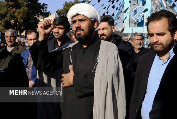 مراسم تشییع پیکر آیت الله محمودی در ورامین