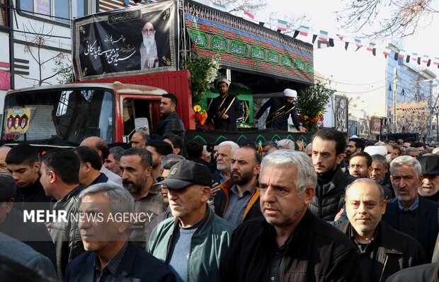 مراسم تشییع پیکر آیت الله محمودی در ورامین