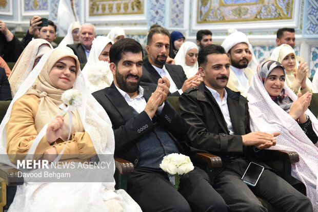 جشن ازدواج ۳۱۳ زوج بسیجی در مشهد