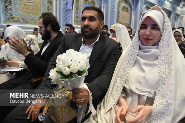 جشن ازدواج ۳۱۳ زوج بسیجی در مشهد