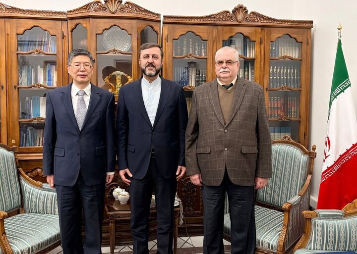 Iran dep. FM holds talks with Russian, Chinese ambassadors