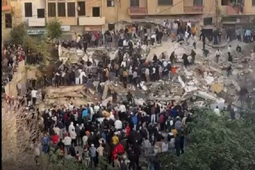 ۵ کشته و ۴ زخمی در حادثه فروریختن ساختمانی در طرابلس لبنان+ فیلم