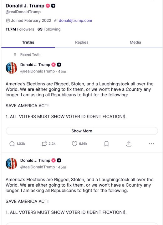 تأکید دوباره ترامپ: انتخابات آمریکا موجب خنده جهانیان شده است