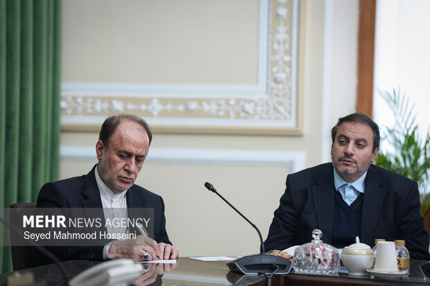 دیدار اعضای شورای هماهنگی دهه فجر با رئیس مجلس شورای اسلامی