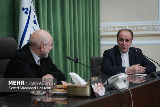 دیدار اعضای شورای هماهنگی دهه فجر با رئیس مجلس شورای اسلامی