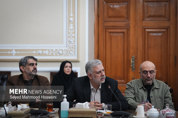 دیدار اعضای شورای هماهنگی دهه فجر با رئیس مجلس شورای اسلامی