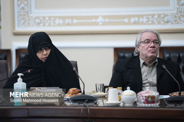 دیدار اعضای شورای هماهنگی دهه فجر با رئیس مجلس شورای اسلامی