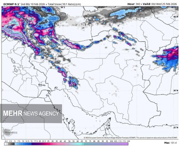 ورود سامانه بارشی جدید به کشور از شنبه؛ بارش برف و باران در ۱۹ استان