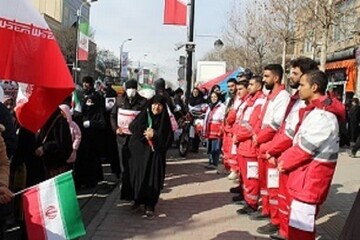 استقرار ۷ هزار و ۳۳۳ نیروی امدادی هلال‌احمر در راهپیمایی ۲۲ بهمن