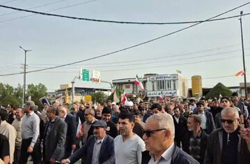 راهپیمایی ۲۲ بهمن در آب‌پخش