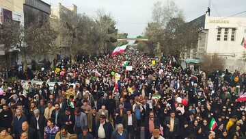 حماسه آفرینی مردم نیشابور در راهپیمایی ۲۲ بهمن