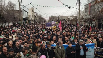 حضور حماسی مردم شهرستان مرند در راهپیمایی ۲۲ بهمن