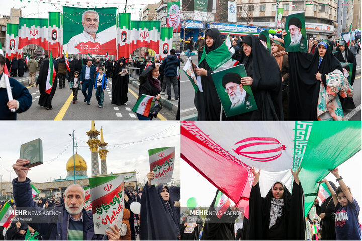 بزرگترین راهپیمایی انقلاب۴۷ ساله؛ ایستادگی و حماسه حضور بزرگترین راهپیمایی انقلاب۴۷ ساله؛ ایستادگی و حماسه حضور