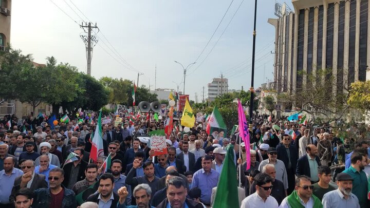 خروش ساحلنشینان خلیج فارس در ۲۲ بهمن؛ بوشهر یکصدا در میدان ایستادگی