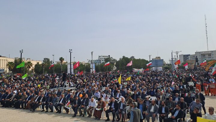 خروش ساحلنشینان خلیج فارس در ۲۲ بهمن؛ بوشهر یکصدا در میدان ایستادگی