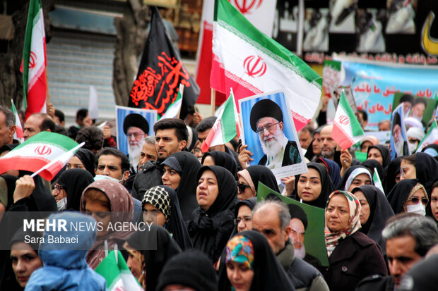 حماسه ۲۲ بهمن در کرمانشاه با حضور پرشور مردم