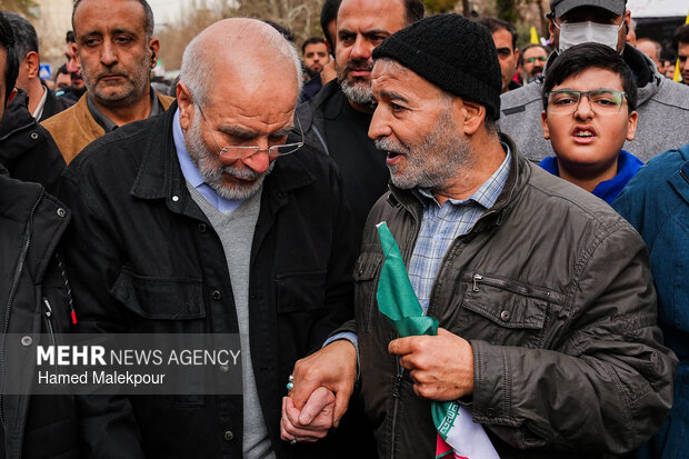 حضور رئیس مجلس در راهپیمایی یوم‌الله ۲۲ بهمن